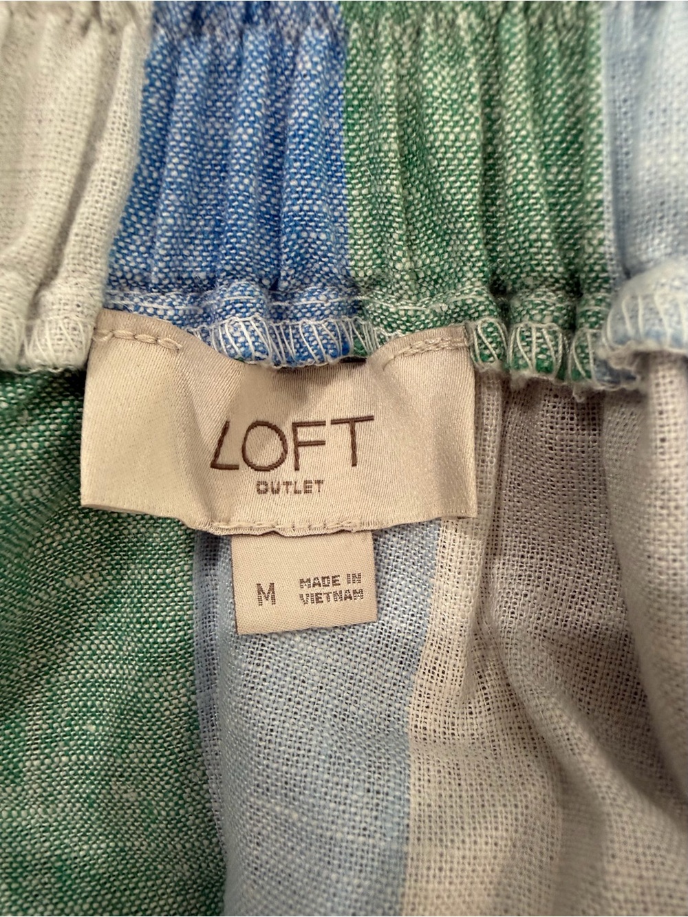 Loft Striped Tiered Maxi Skirt in Blue, Green and White - Picture 3 of 4